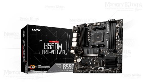 Motherboard MSI B550M PRO-VDH WIFI, AMD B550, AM4 Socket, VGA, HDMI, DP, USB 3.2 Gen1