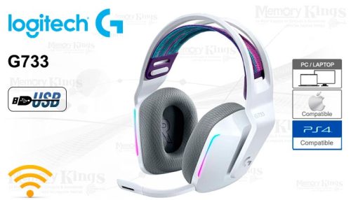 AURICULAR Gaming LOGITECH G733 RGB WHITEWireless