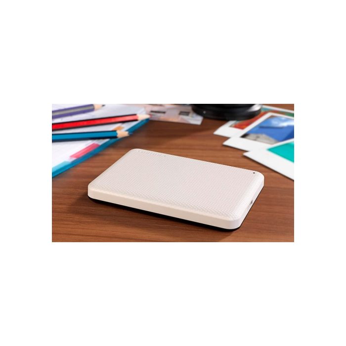 Disco duro portátil Toshiba Canvio Advance 2TB blanco, USB 3.0 - Almacenamiento rápido y seguro