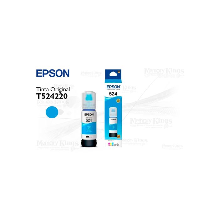 Tinta Epson 524 Cyan para impresoras - Alta calidad y rendimiento óptimo en tu impresión