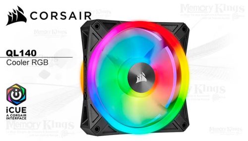 COOLER CASE 140MM CORSAIR QL140 RGB BLACK