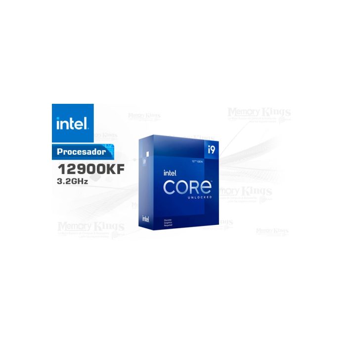 Procesador Intel Core i9-12900KF 3.20/5.10GHz, 30MB Caché L3, LGA1700, alto rendimiento.