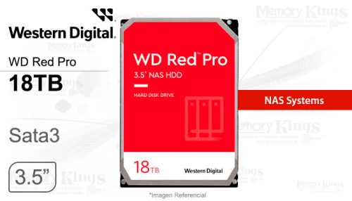 DISCO DURO 18TB WD RED PRO 512MB NAS