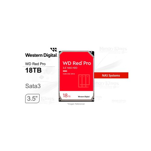 WD Red Pro WD181KFGX - Disco duro - 18 TB - interno - 3.5" - SATA 6Gb/s - 7200 rpm - búfer: 512 MB