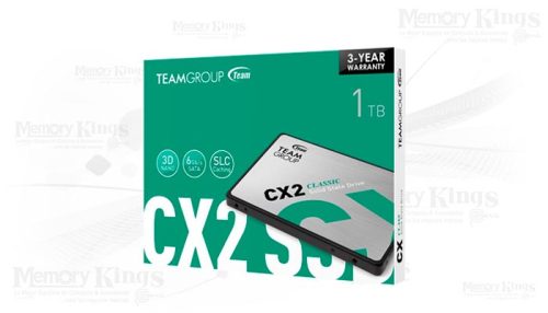 Unidad de estado solido Teamgroup CX2, 1TB, SATA 6.0 Gb/s, 2.5", ECC, DC +5V