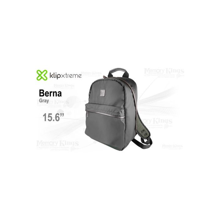Mochila para Notebook Klip Xtreme 15.6" en poliéster 210D color gris - Resistente y ligera
