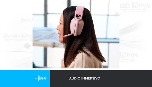 Logitech Zone Vibe 100 - Auricular - tamaño completo - Bluetooth - inalámbrico - rosa