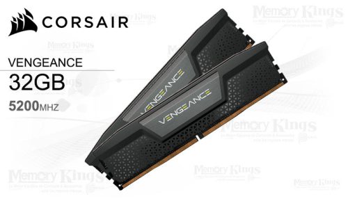 MEMORIA DDR5 32GB 5200 CL40 CORSAIR VENGEANCE BLACK (2x16GB)
