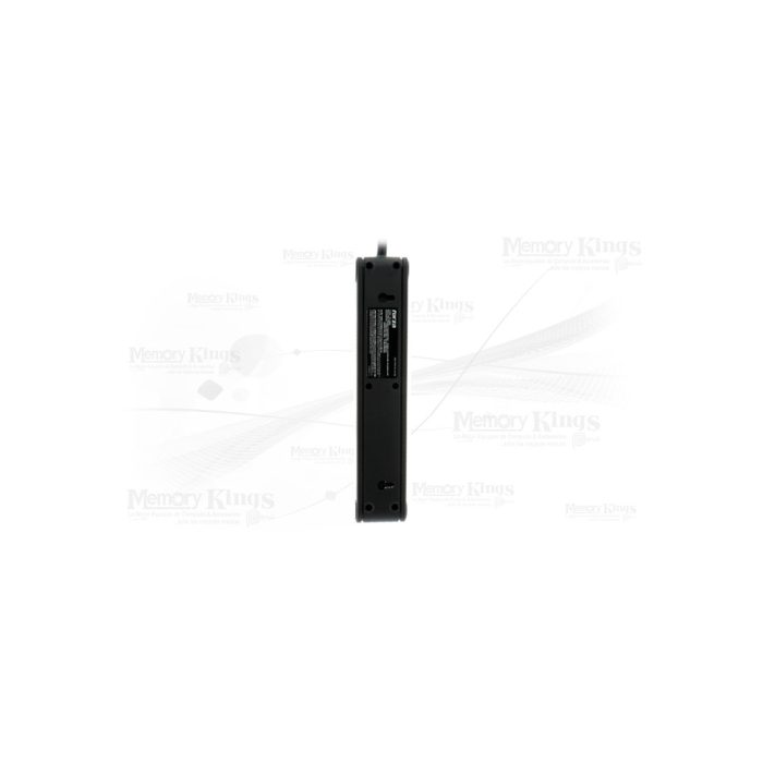 Regleta Forza PS-1006B de 6 tomas, cable de 3 metros, conexión universal, ideal para hogar u oficina