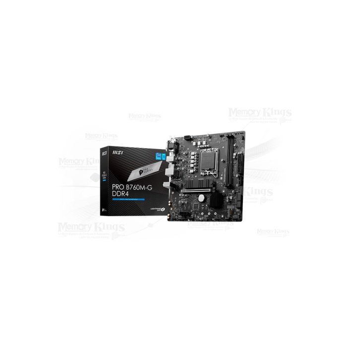 Placa base MSI PRO B760M-G D4 mATX para procesadores Intel 1700, ideal para gaming y multitarea