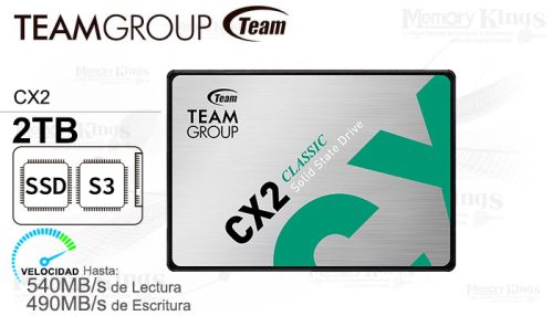 UNIDAD SSD 2.5 SATA 2TB TEAMGROUP CX2