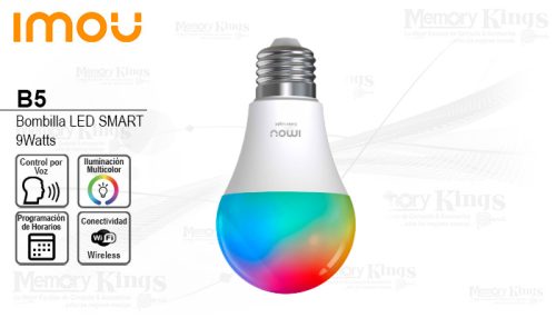 Bombilla LED SMART WIFI IMOU B5 MULTICOLOR REGULAB