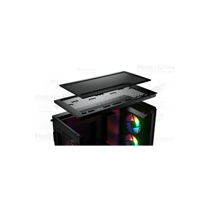 Gabinete Cougar CGR-5AD1B-RGB para PC Gamer, media torre, metálico y vidrio, admite hasta 9 ventiladores
