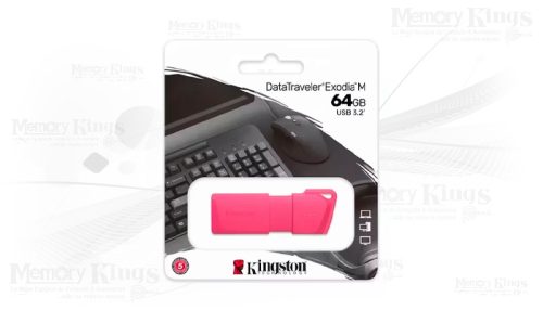 MEMORIA USB 64GB KINGSTON EXODIA M PINK NEON