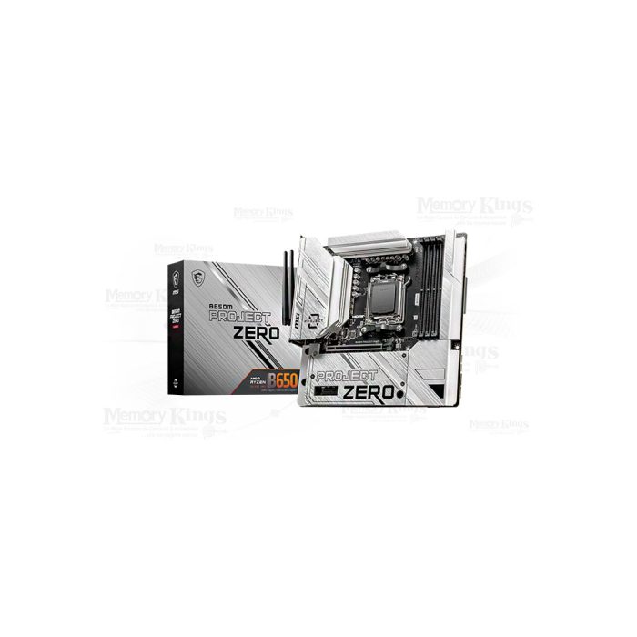 Placa base MSI B650M Project Zero - Chipset AMD B650, Socket AM5, formato MATX para gaming compacto