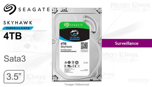 Disco duro Seagate SkyHawk, ST4000VX016, 4TB, SATA 6Gb/s, 256MB Cache, 3.5"