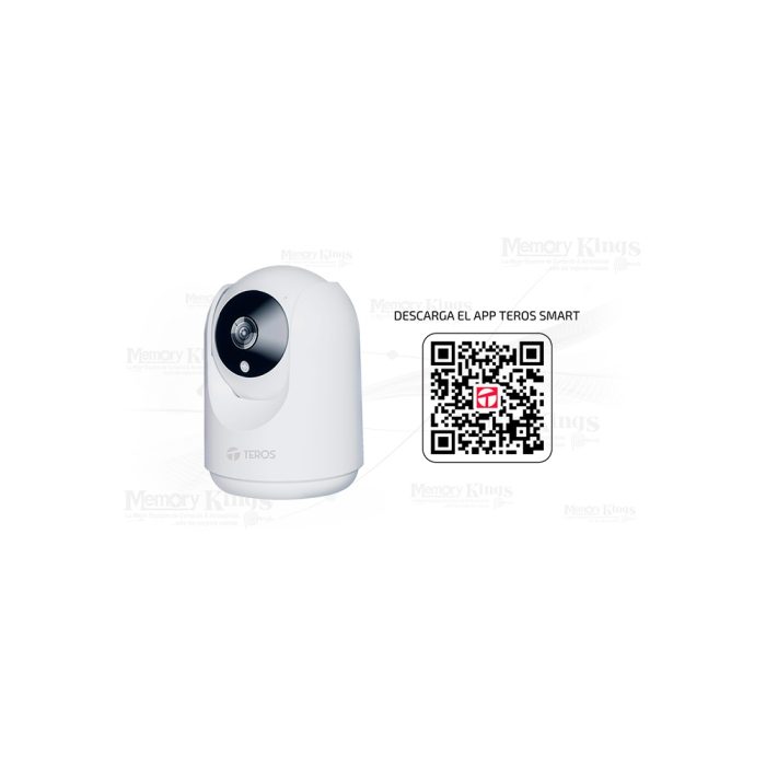 Cámara inteligente Teros TE-90602W blanca con resolución 3 MP y conexión Wi-Fi para seguridad en casa