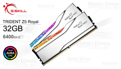 MEMORIA DDR5 32GB 6400 CL30 G.SKILL Trident Z5 ROYAL NEO (2x16GB) AMD EXPO SILVER