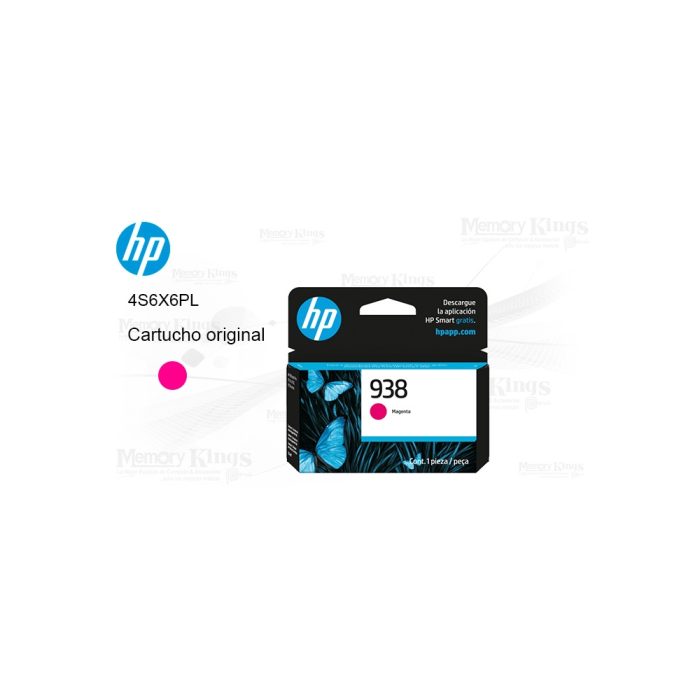 Cartucho de tinta HP 938 Magenta original de alta capacidad - 800 páginas para impresoras.