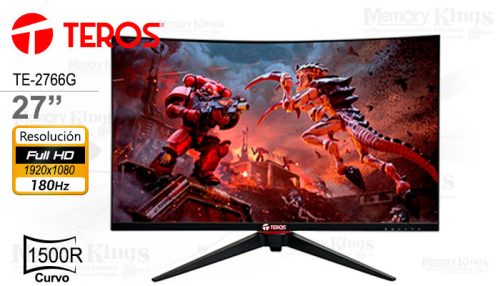 MONITOR 27 TEROS TE-2766G FHD 180HZ 1MS CURVO