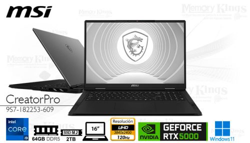 LAPTOP Core i9-14900HX MSI CreatorPro X18 HX 64|2TB|16" QUADRO RTX 5000 Ada, W11PRO