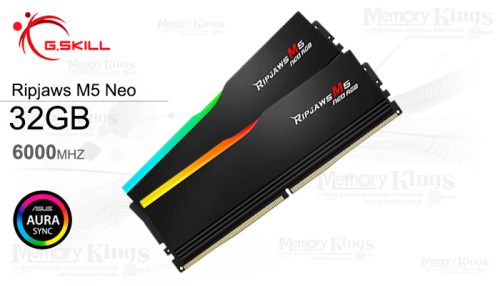 MEMORIA DDR5 32GB 6000 CL36 G.SKILL Ripjaws M5 Neo RGB (2x16GB) AMD EXPO BLACK