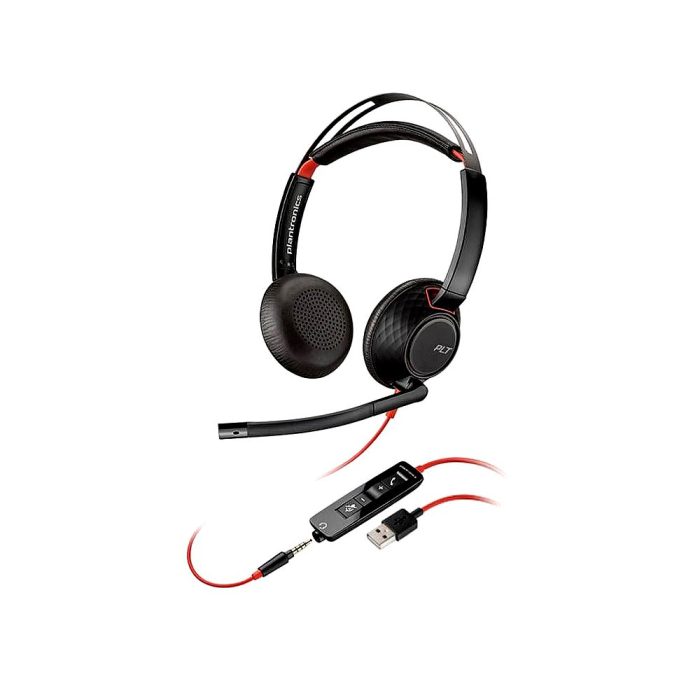 POLY - Headphones - lackwire 5220 Stereo USB-A