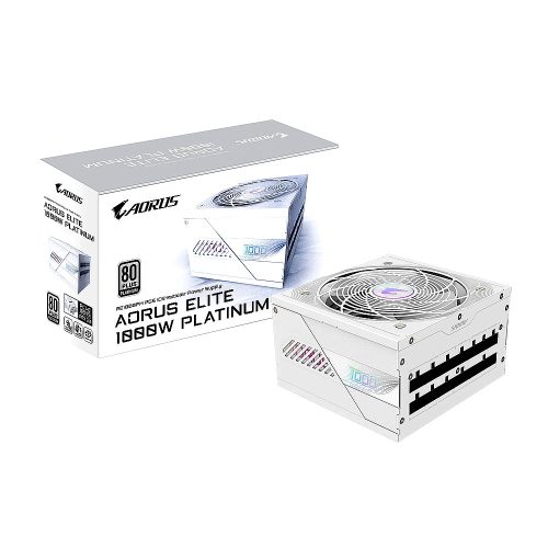 Fuente de alimentación Gigabyte GP-AE1000PM PG5 ICE, 1000W, 80 PLUS Platinum, Formato ATX.