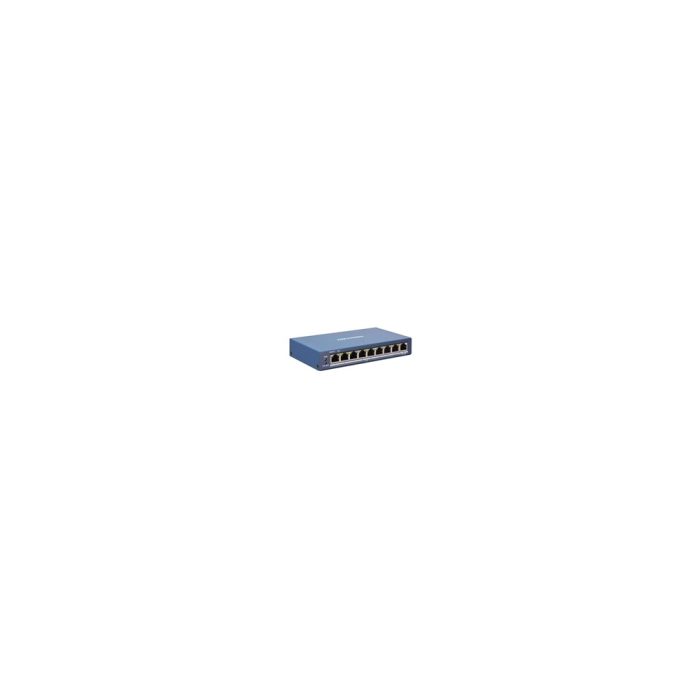 Switch gestionado Hikvision 8 Puertos PoE 130W, compacto y eficiente para redes avanzadas