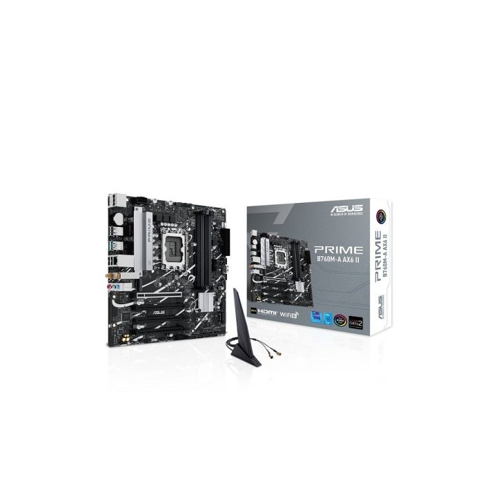 Placa base ASUS PRIME B760M-A AX6 II mATX LGA1700 - Chipset Intel B760, conectividad avanzada