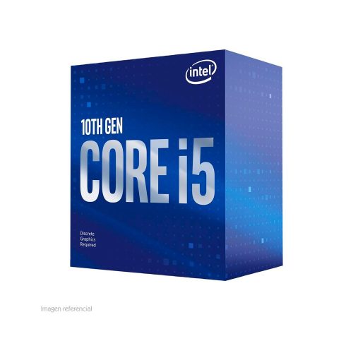Procesador Intel Core i5-10400F, 2.90 GHz, 12 MB Caché L3, LGA1200, 65W, 14 nm.