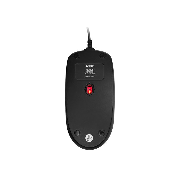 Mouse óptico TEROS TE-1220S, 1000 DPI, USB, 3 botones