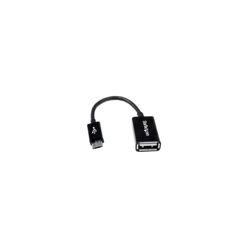 StarTech.com 12.70cm USB Cable de transferencia de datos - 1 Solamente - Cable for Mouse, Teclado, Teléfono Móvil, Tablet PC, Lector texto digital - Apantallado - Negro