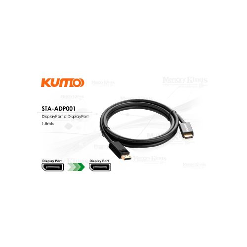 CABLE DisplayPort a DisplayPort 2mts KUMO 8k