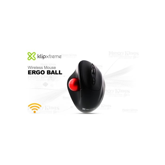 Mouse Klip Xtreme KMW-800 Ergo Wireless con Trackball - Comodidad y Precisión para tu Trabajo