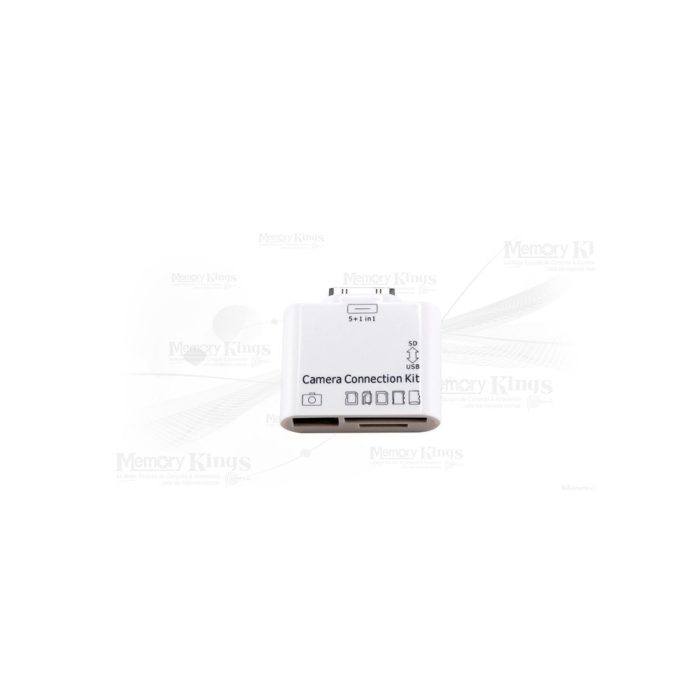 Lector y grabador 5 en 1 Delcom para iPad, compatible con SD, TF, cámara USB y más