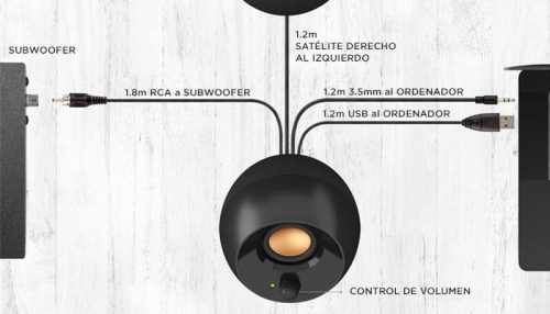PARLANTE 2.1 CREATIVE PEBBLE PLUS (8w-16w) BLACK