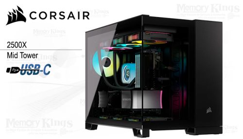 CASE Mid Tower CORSAIR 2500X BLACK (BTF)