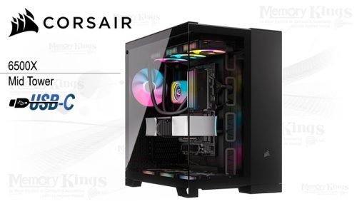 CASE Mid Tower CORSAIR 6500X BLACK (BTF)
