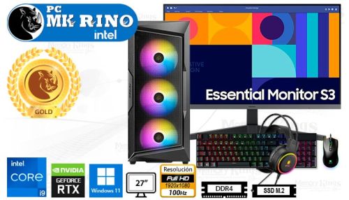 PC Core i9-12900KF MK RINO GG-RX-250 MESH 16|1TB|27" GEFORCE GTX 3050 6GB, W11PRO