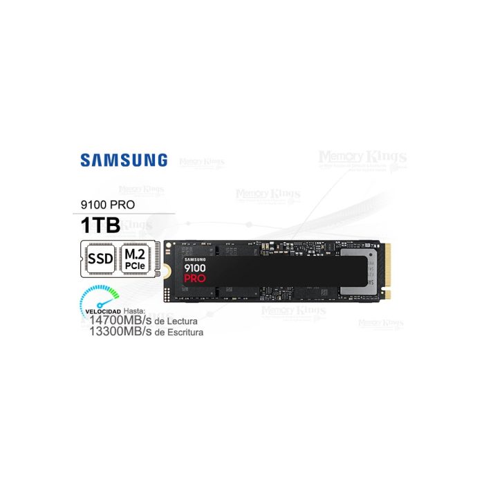 Unidad En Estado Solido Samsung 9100 Pro 1Tb M.2 2280, Pcie 5.0 X4 Nvme 2.0