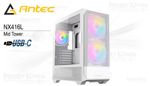CASE Mid Tower ANTEC NX416L ARGB WHITE