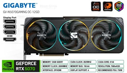 Vga 12G Gb Rtx5070 Gmg Oc Gdr7