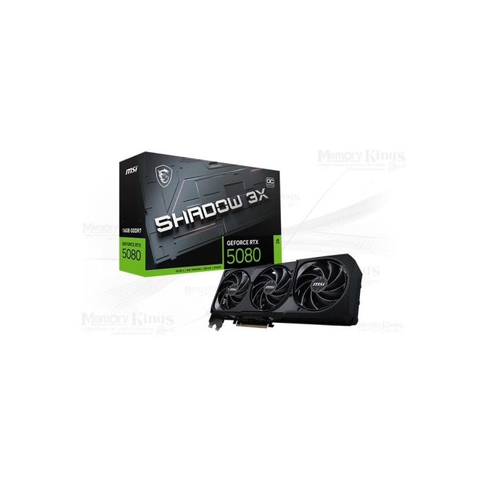 MSI GeForce RTX 5080 16GB 256-bit - Placa de video 3X OC Edition, rendimiento extremo y velocidad superior