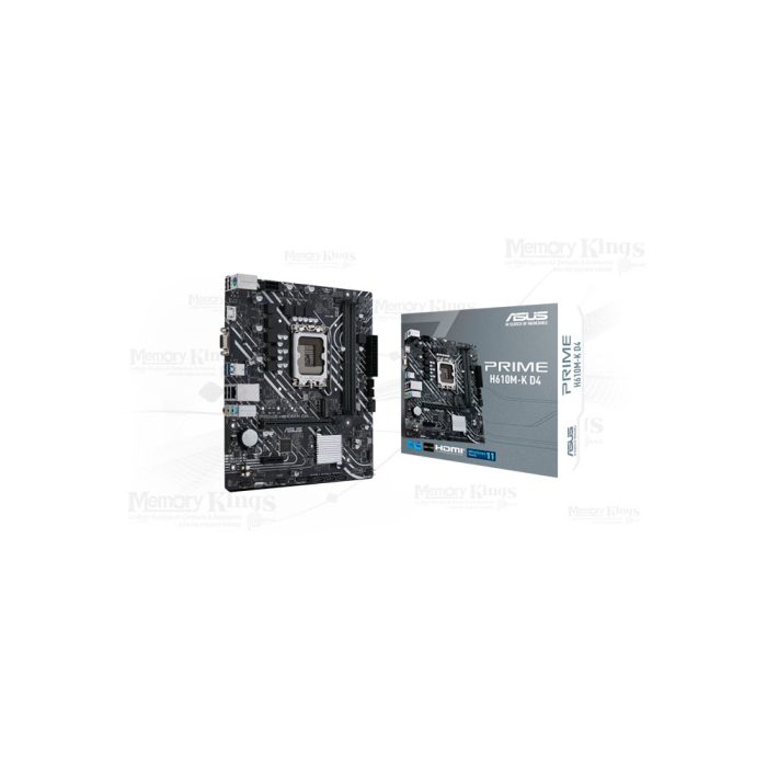 Placa madre ASUS Prime H610M-K D4 mATX para procesadores Intel 1700, rendimiento y confiabilidad superior