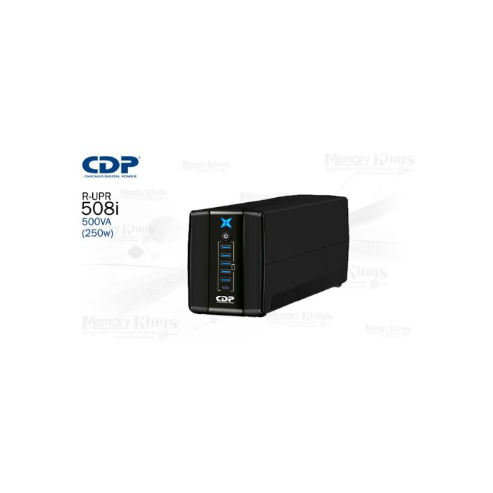 CDP R-UPR508 UPS 500VA/250W con 5 puertos USB – Protección de energía confiable