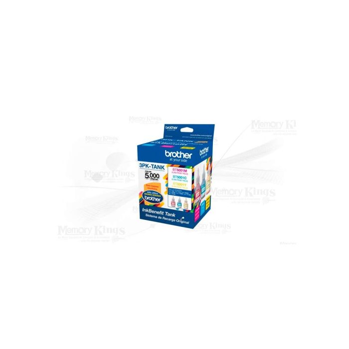 Tinta Brother BT5001 3PK para Impresoras, 5,000 páginas, Alta Capacidad, Perfecta para Oficina