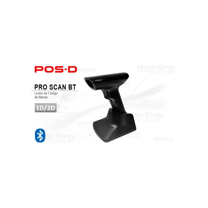 Lector de códigos de barras Bluetooth POS-D Pro Scan BT 1D/2D - Alta precisión, IP54, portátil