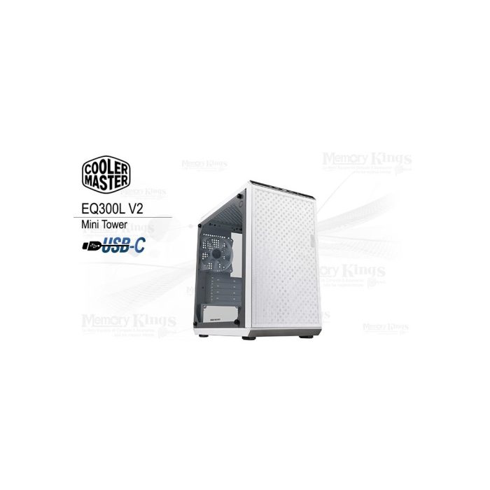 Caja Mini Tower Cooler Master EQ300L V2 Blanca - Diseño Compacto y Estilo Moderno