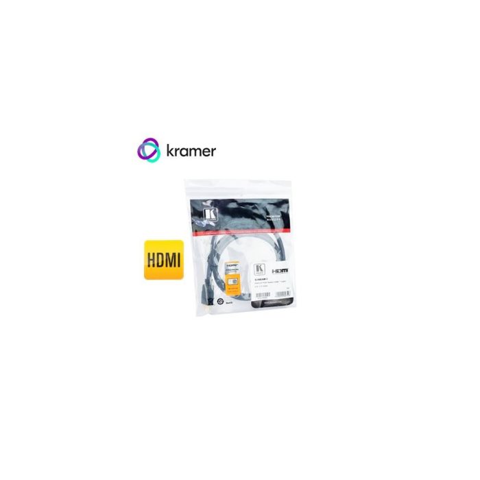 Cable HDMI Kramer de alta velocidad 3 pies (0.9m) male-male para streaming y gaming